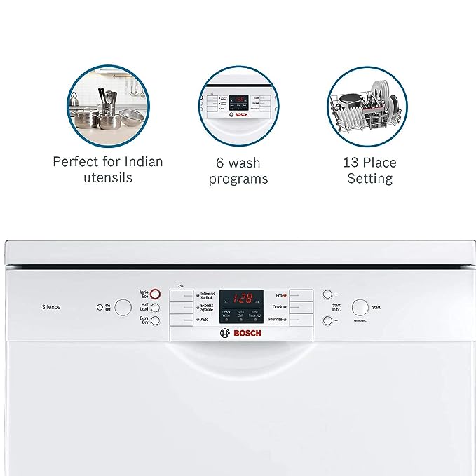 Bosch 13 Place Settings Dishwasher (SMS66GW01I, White) Bosch 13 Place Settings Dishwasher (SMS66GW01I, White)